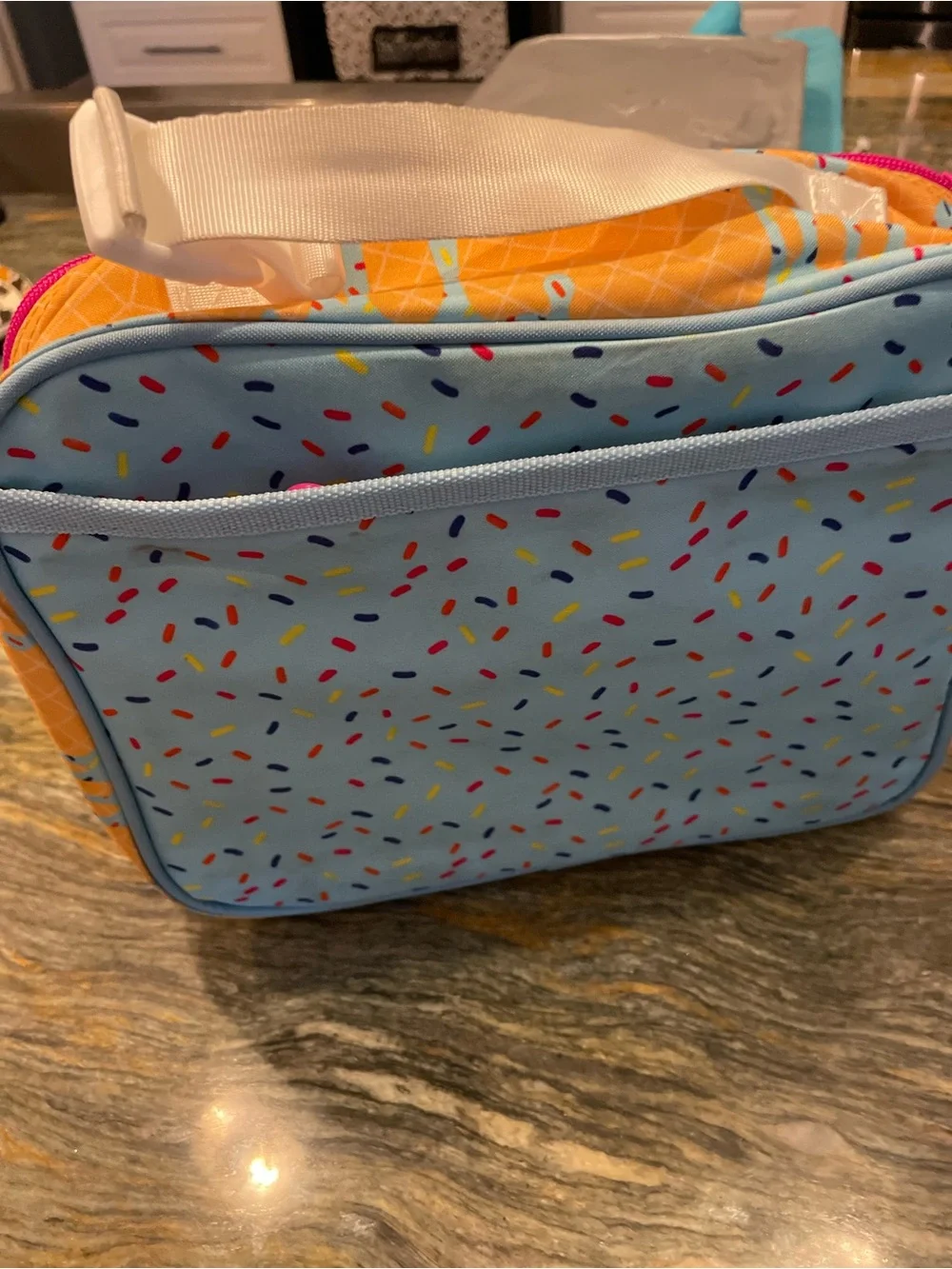 Baseball Lifestyle 101 Light Blue Kids Lunch Bag with Sprinkles -